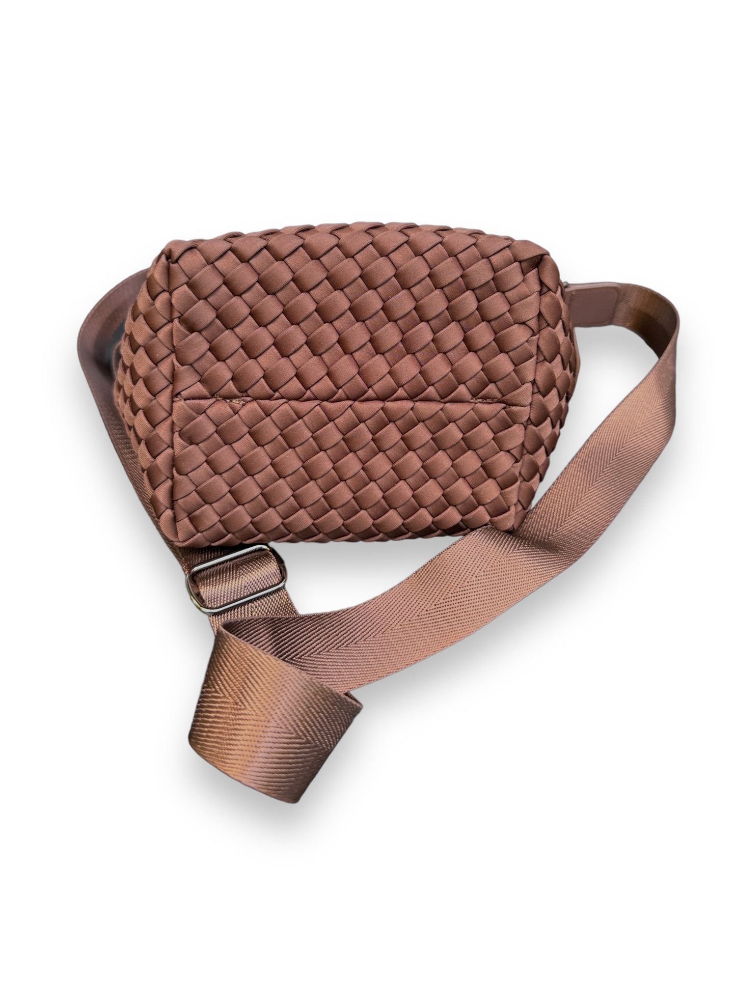 Naghedi Brown Woven Handbag