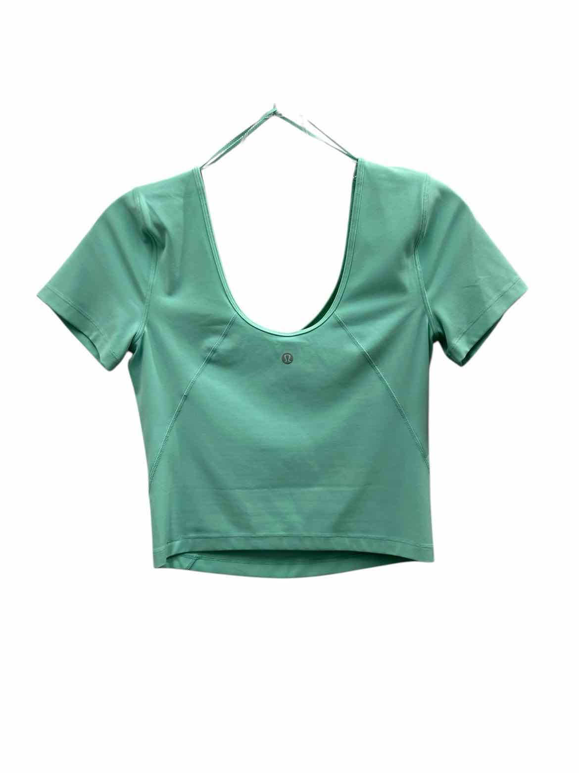 Lulu Lemon Size 4/6 Aqua T-shirt