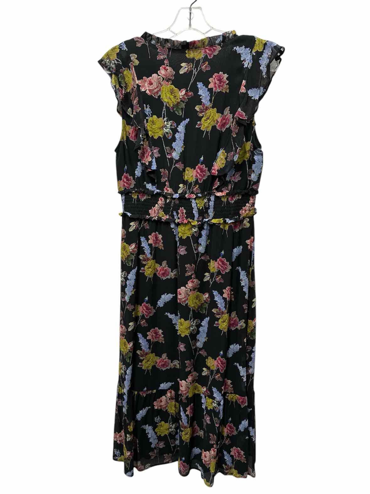 Paige Size Medium Black Print Dress