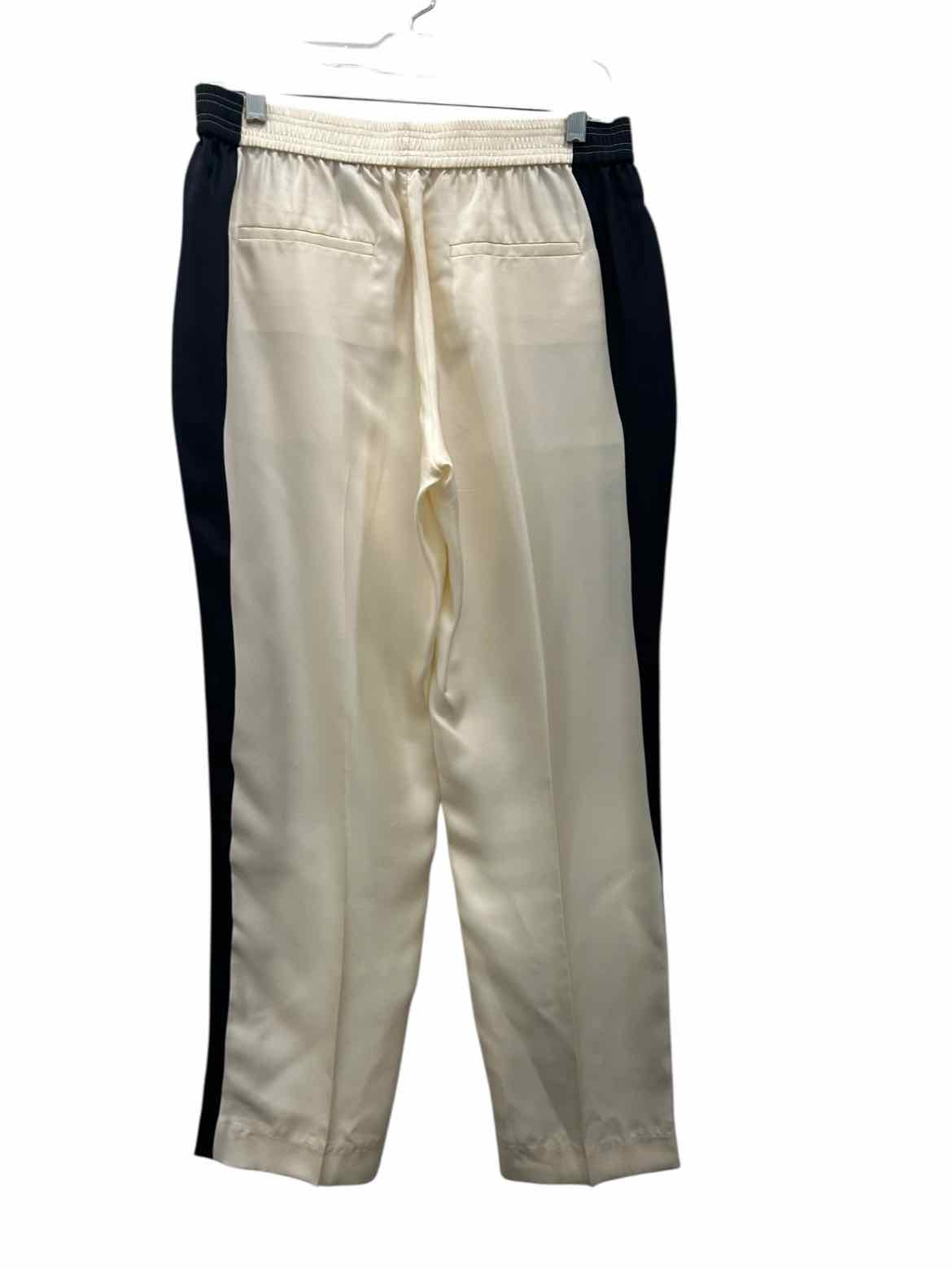 Theory Size 6 Beige & Black Pants