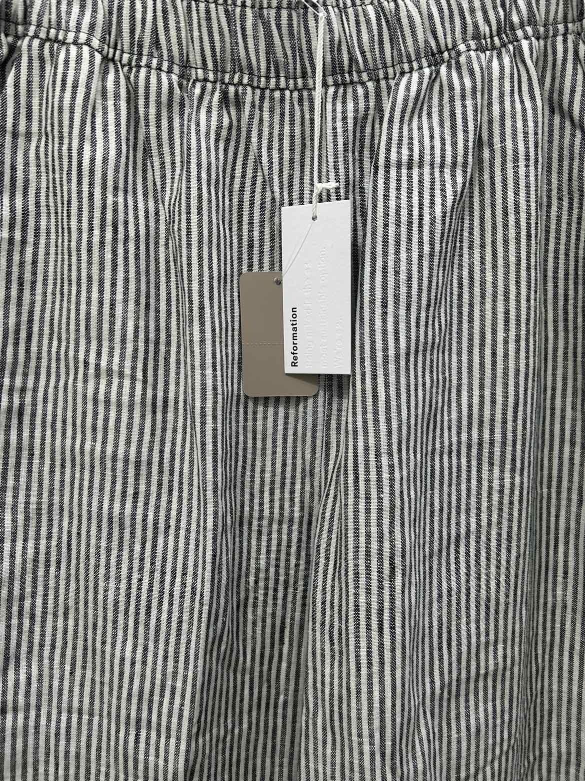 Reformation Size Large Gray Striped Pants