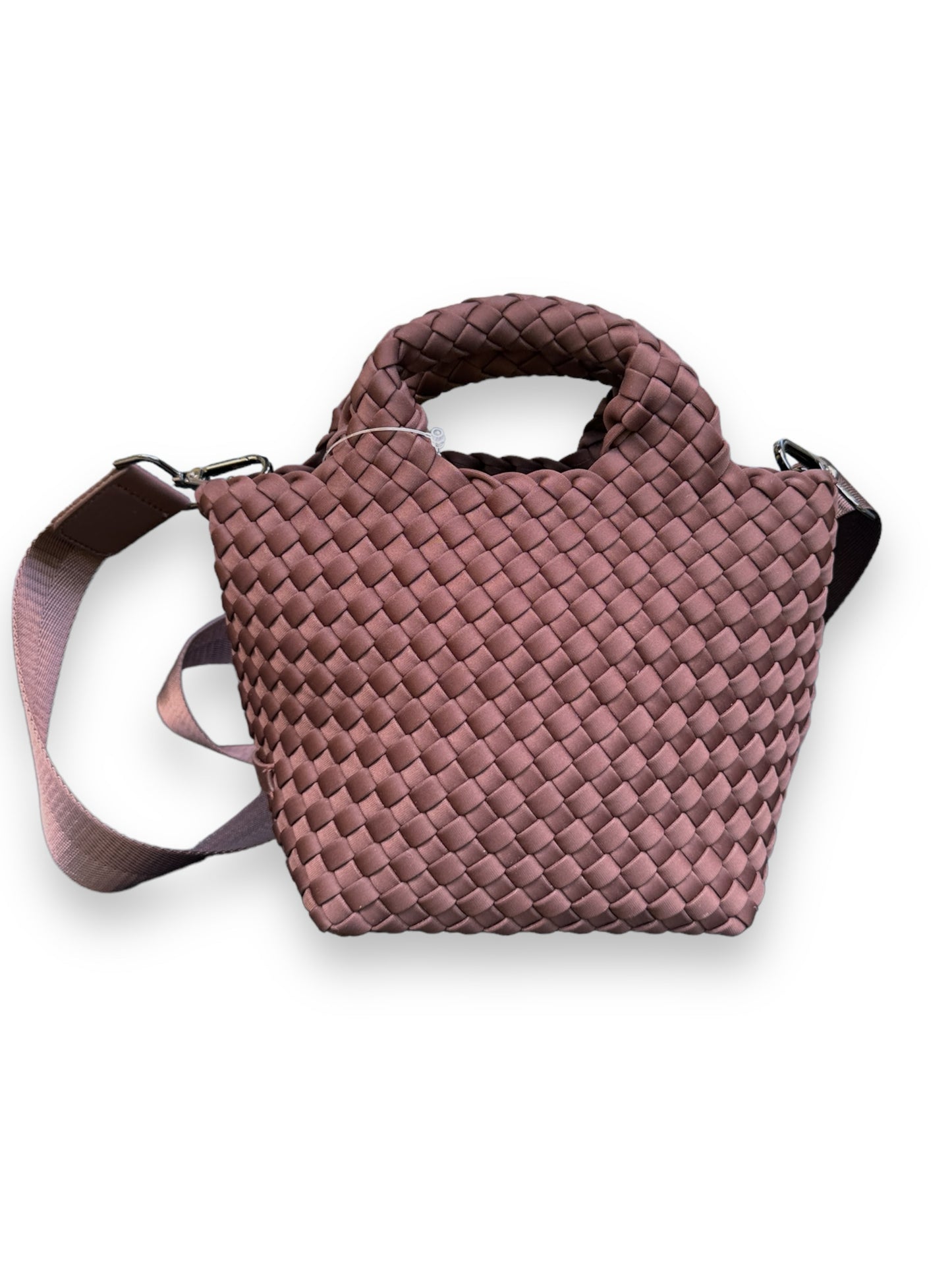 Naghedi Brown Woven Handbag
