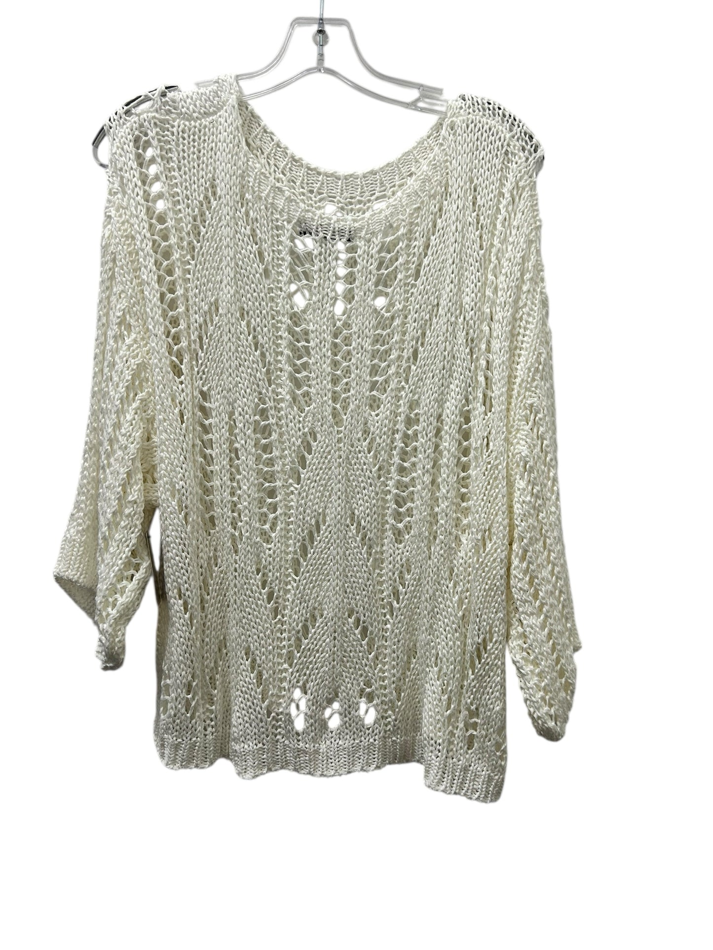 Baci Size Large White Sweater