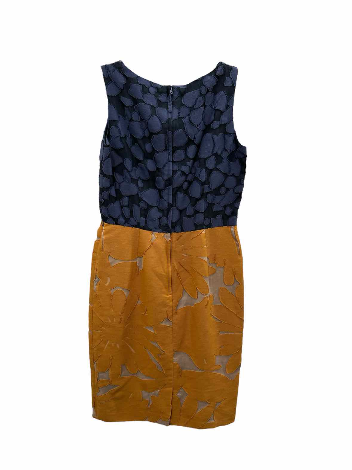 Max Mara Size Small Navy & Gold Dress