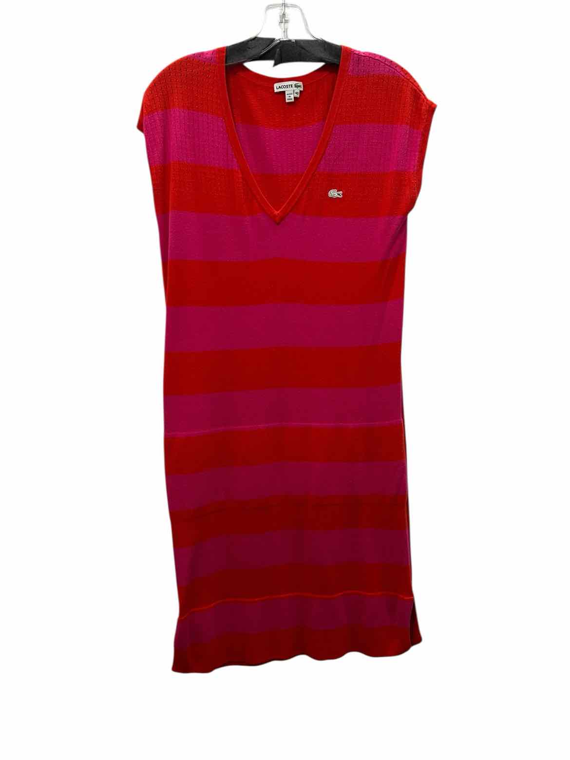 Lacoste Size Medium Pink & Red Dress