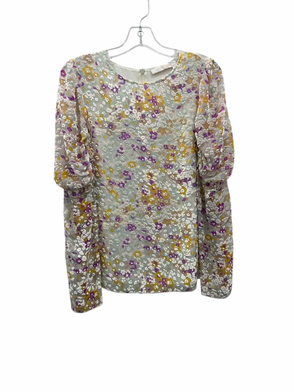 See by Chloe' Size Medium Ivory & Purple Blouse