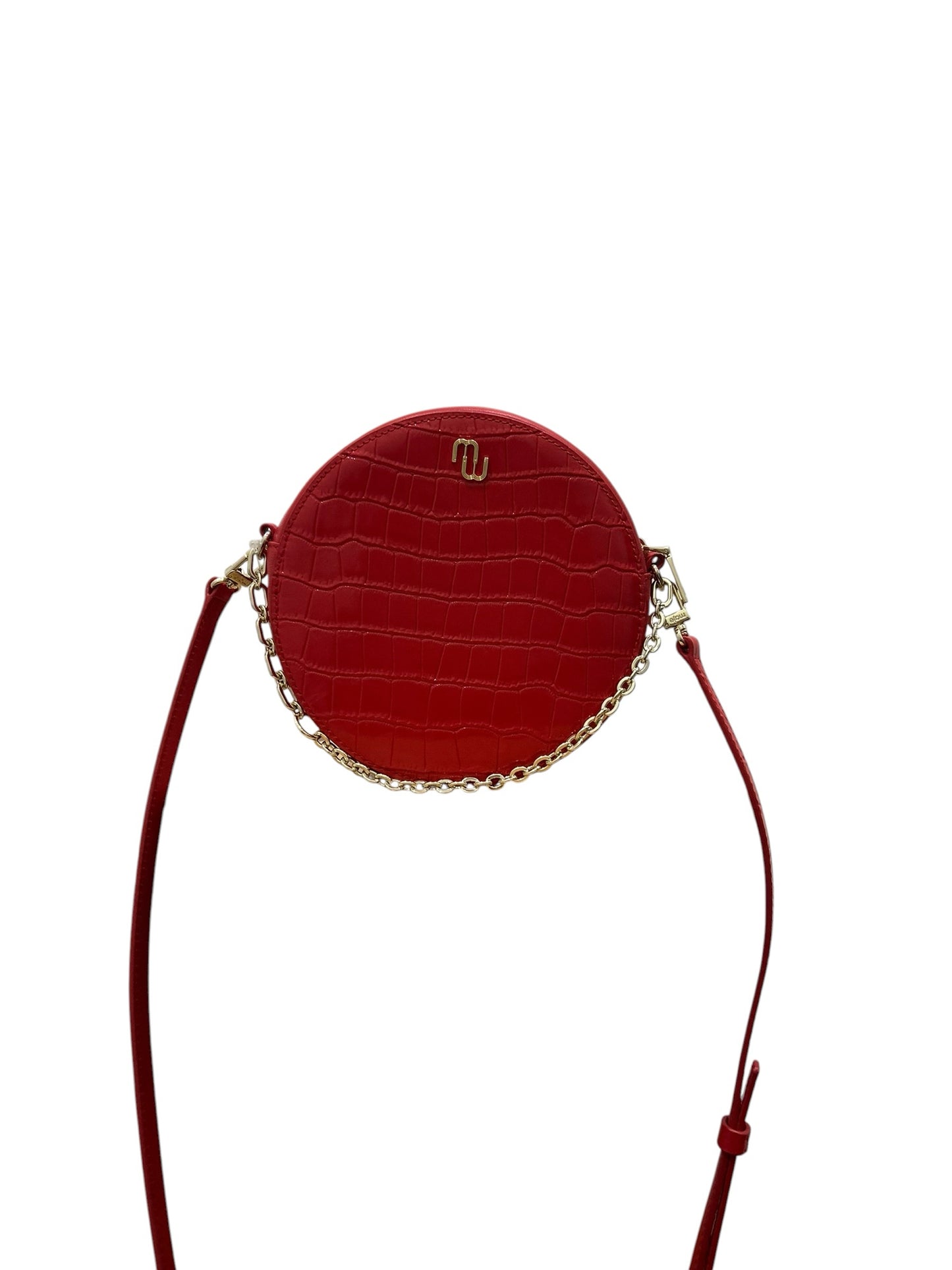 Maje Red Round Handbag