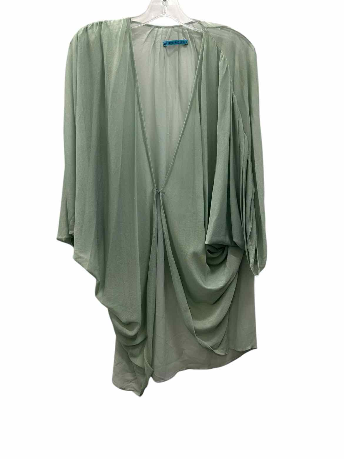 Alice + Olivia Size Large Mint Green Blouse