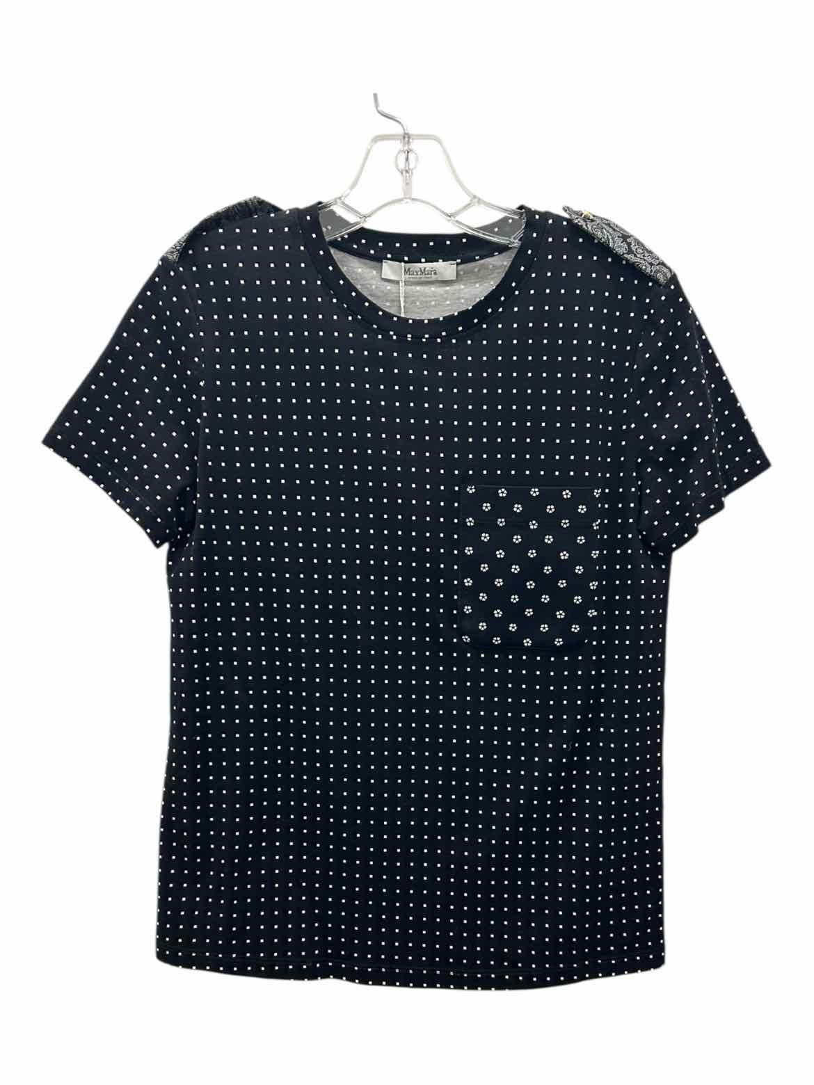 Max Mara Size X Small Black & White T-shirt