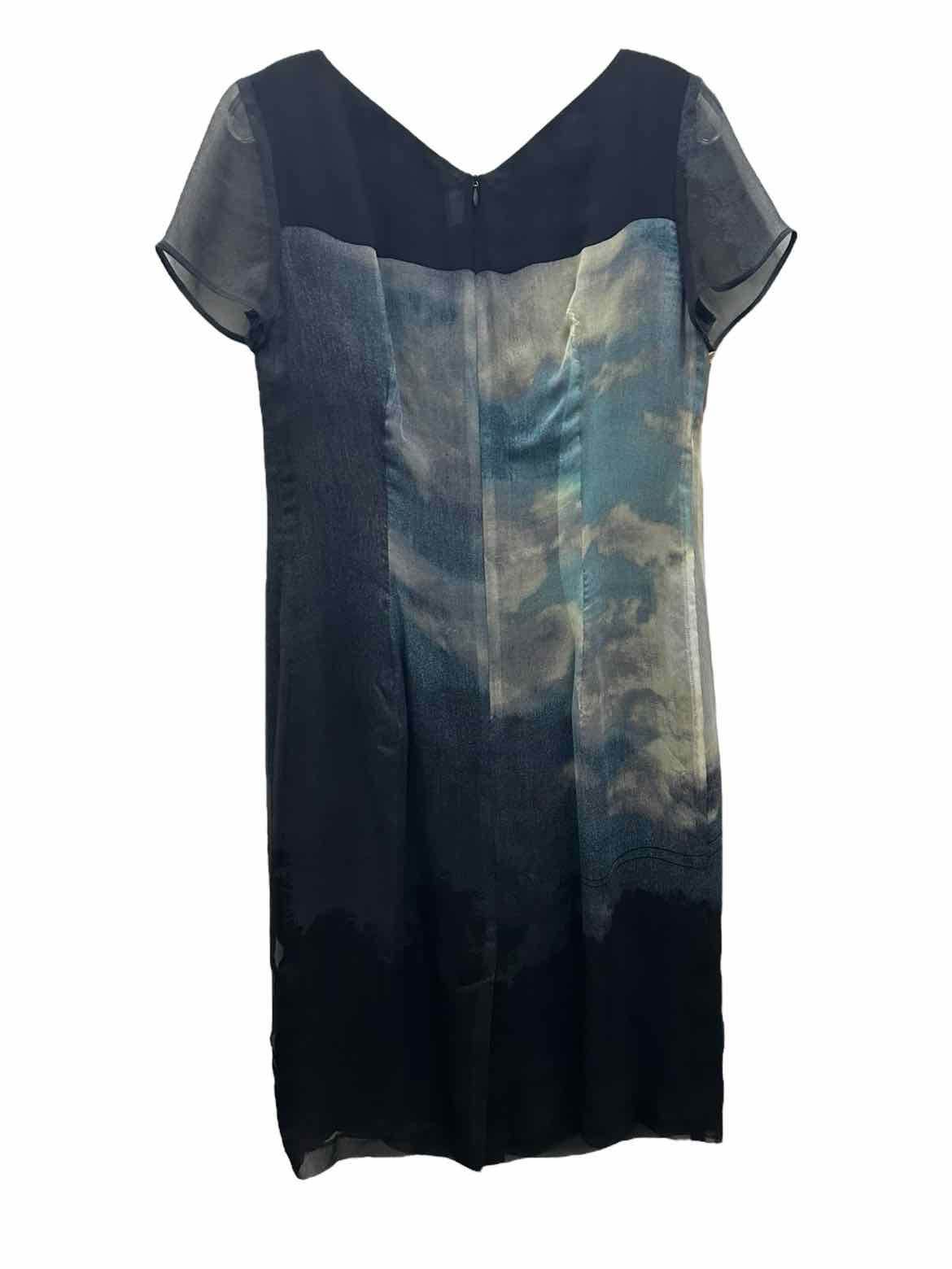 Diana Slavin Size Small Black Print Dress