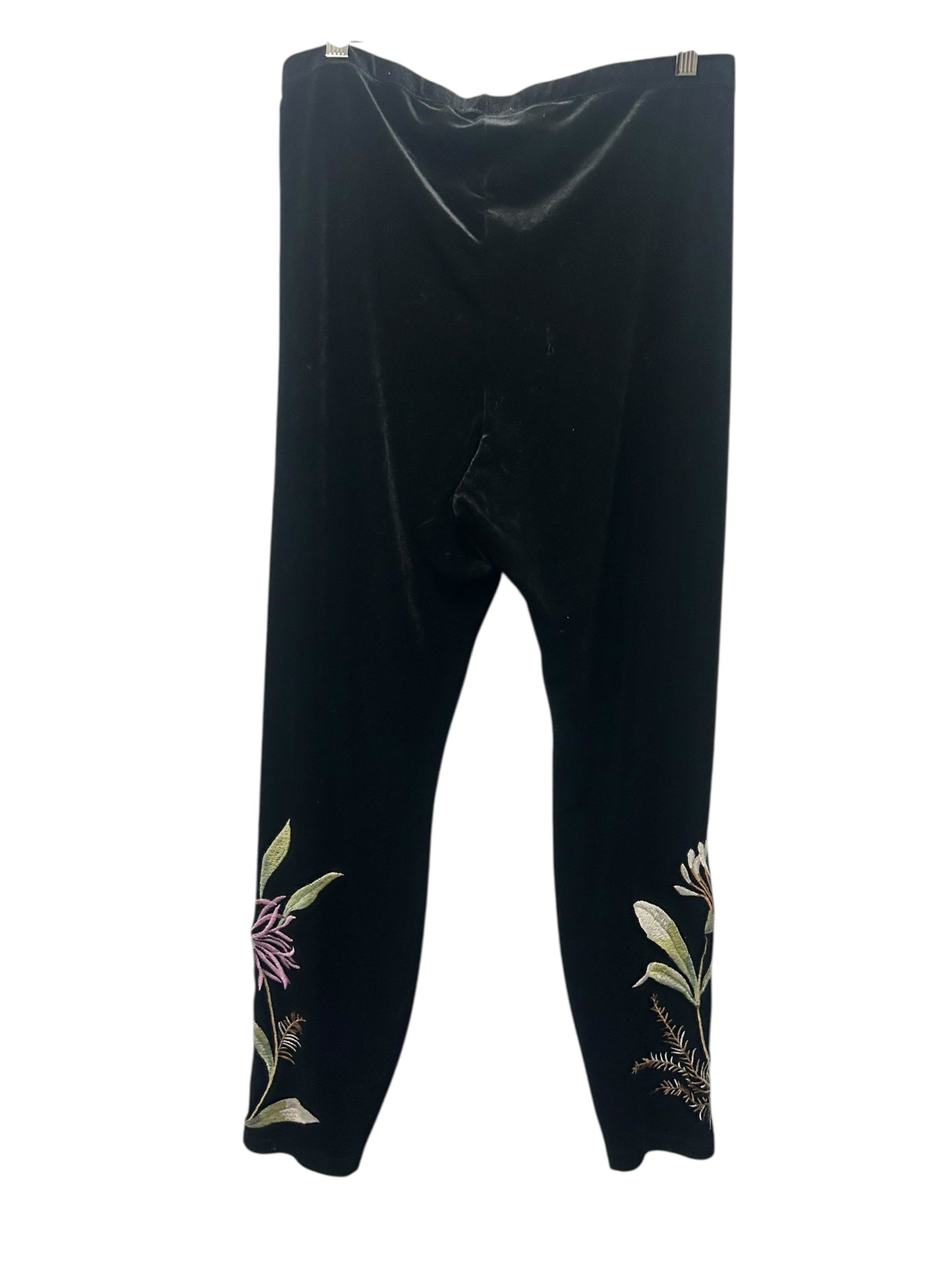 Johnny Was Size Large Black Multi Leggings