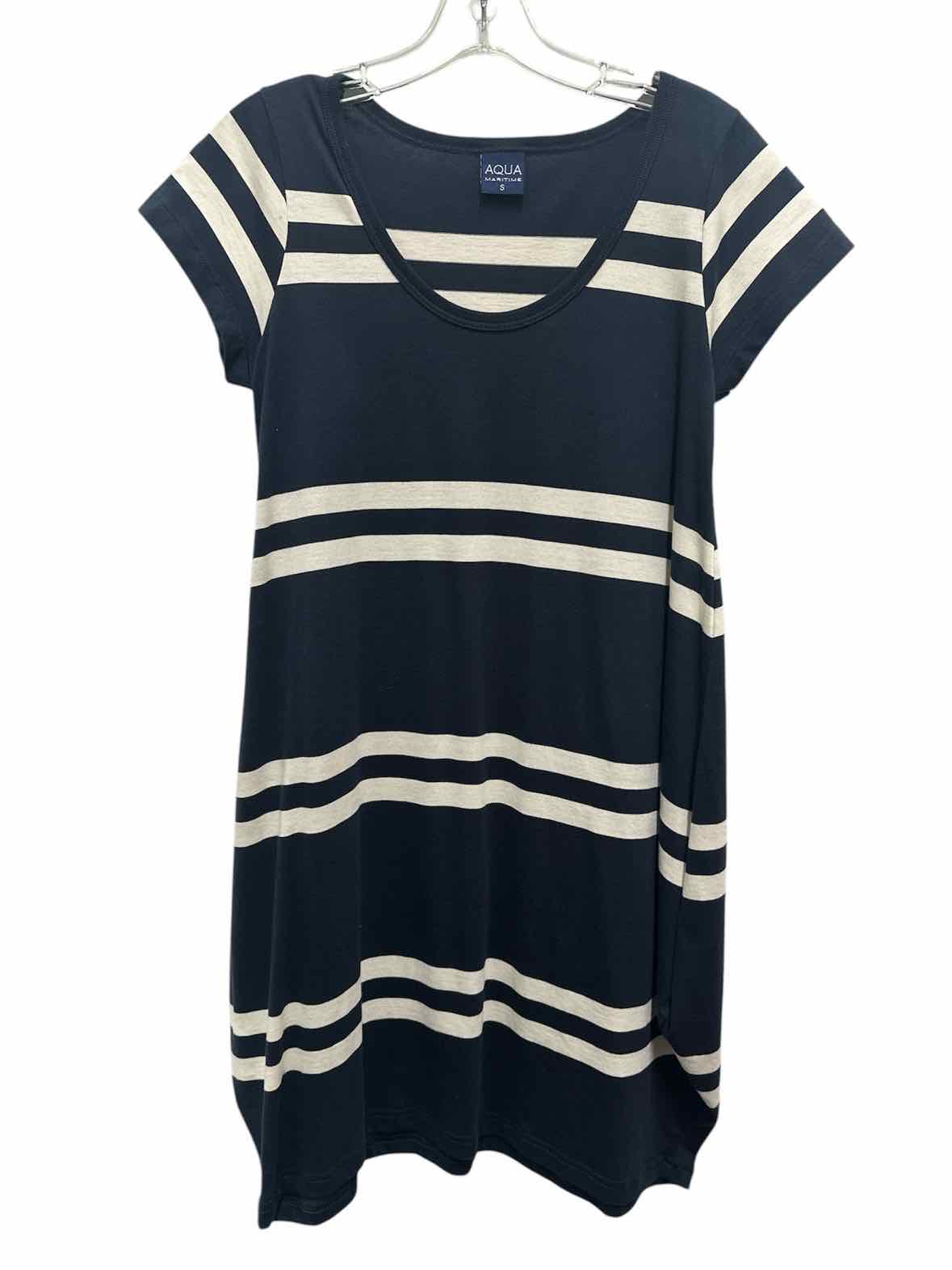 Aqua Size Small Navy & White Dress