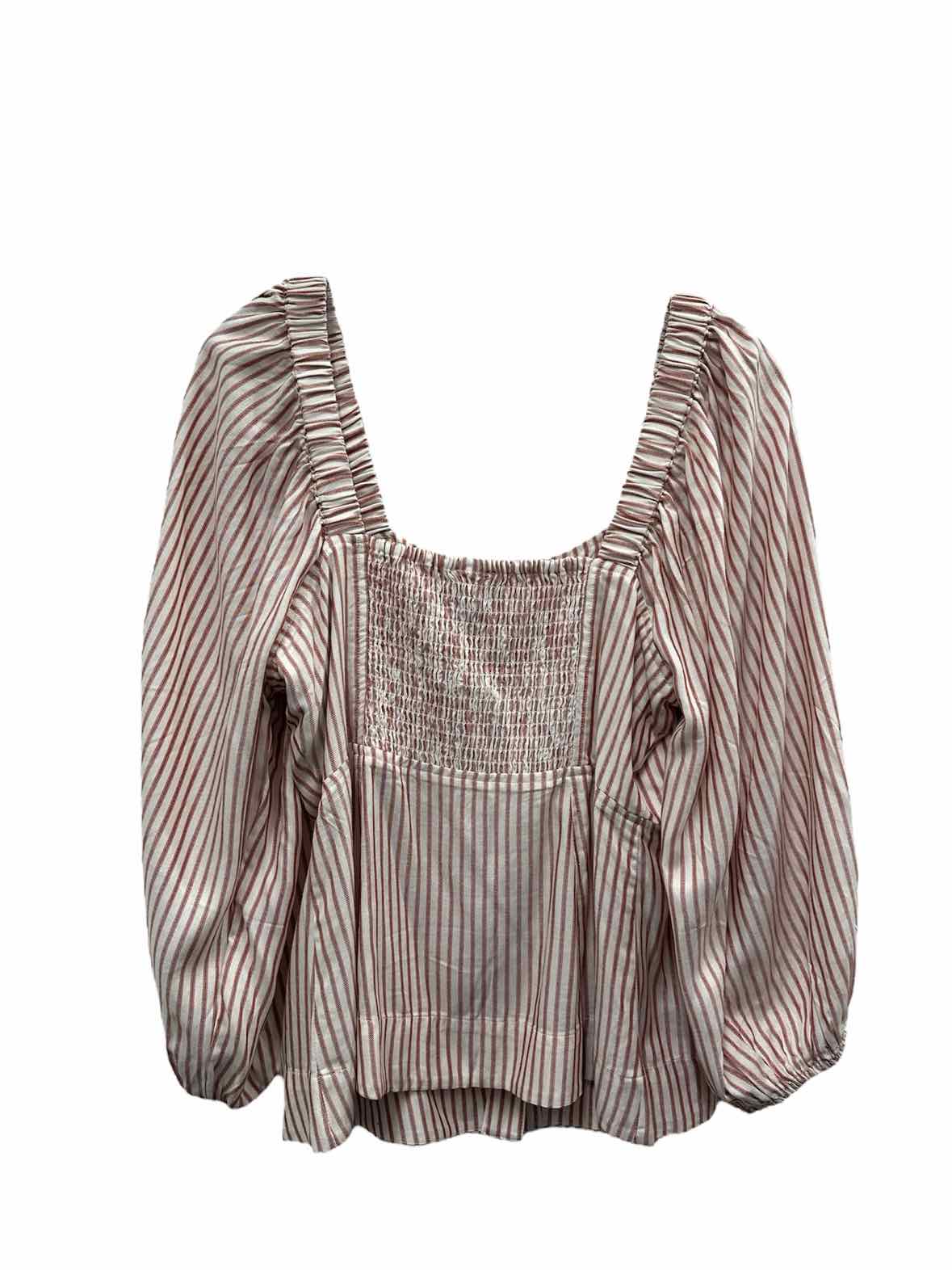 CABI Size Small Red Striped Blouse