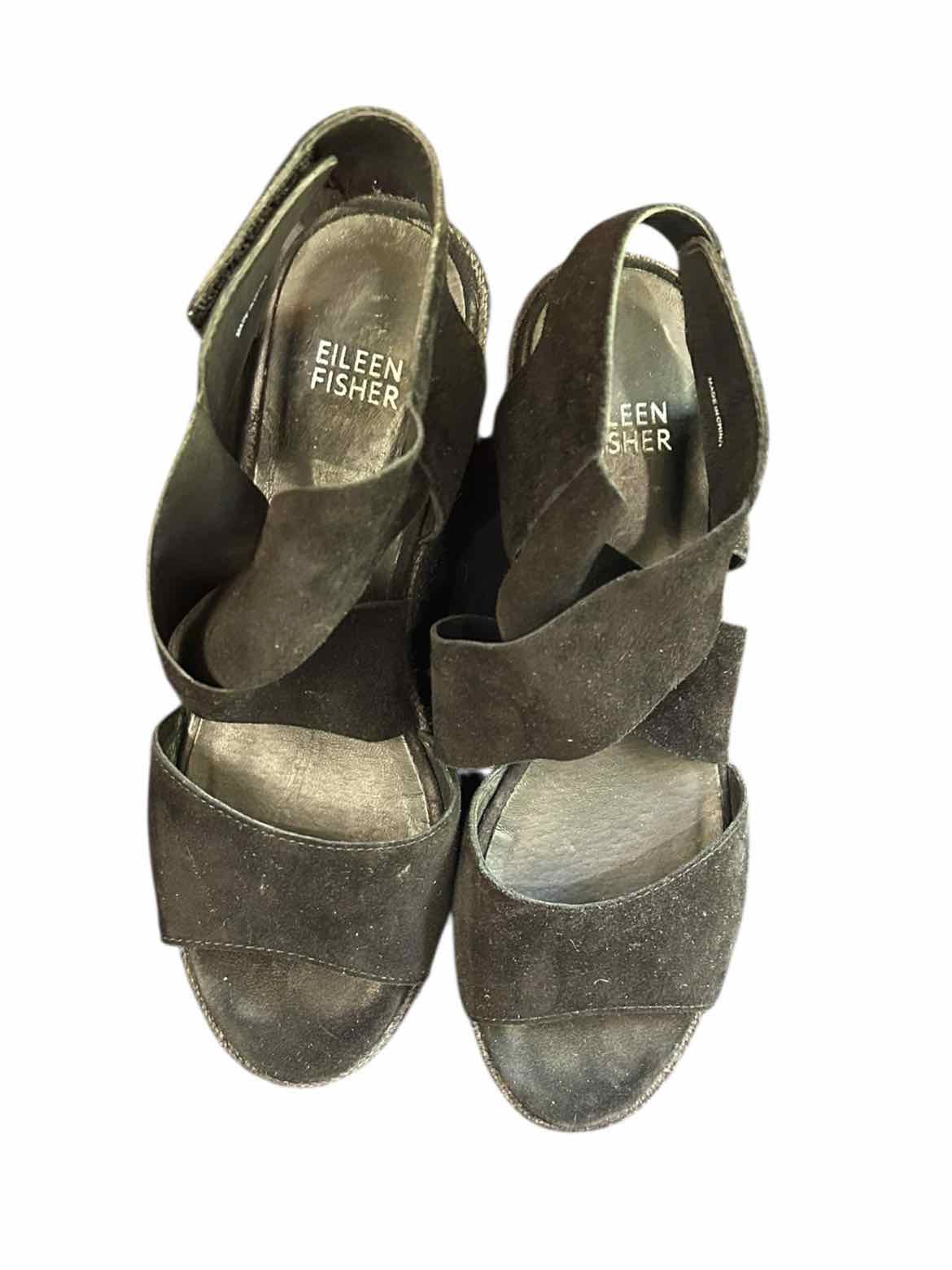 Eileen Fisher Shoe Size 7 Black Sandals