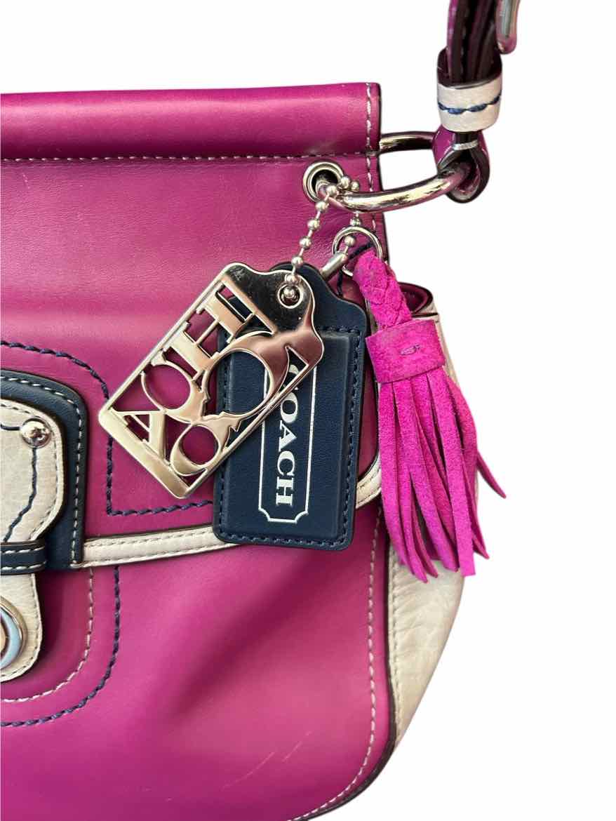 Coach Purple & Gray Leather Handbag
