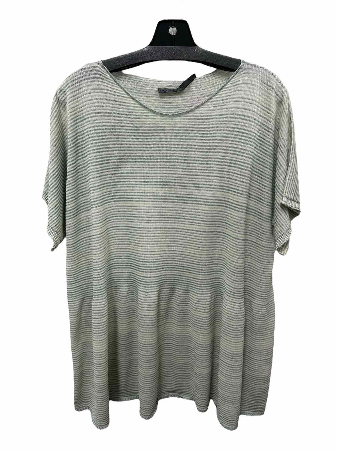 Oska Size Med/Lrg Ivory Striped Sweater