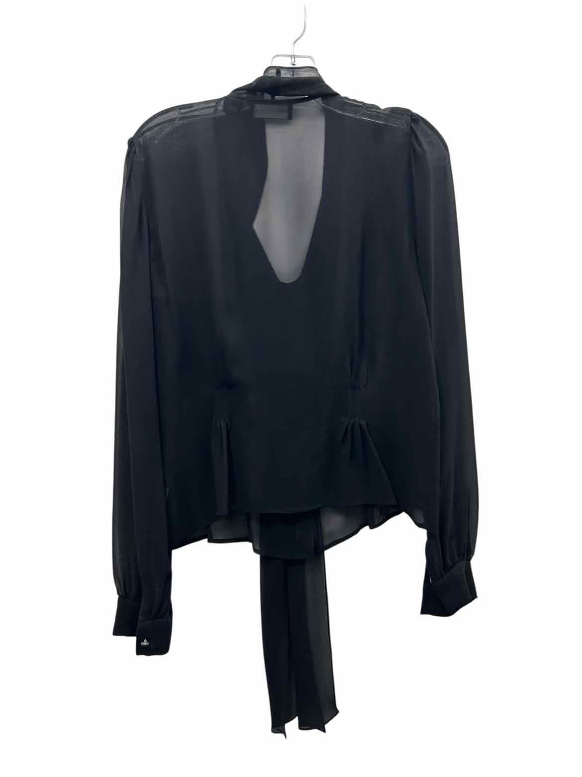 Dana Buchman Size 10 Black Blouse