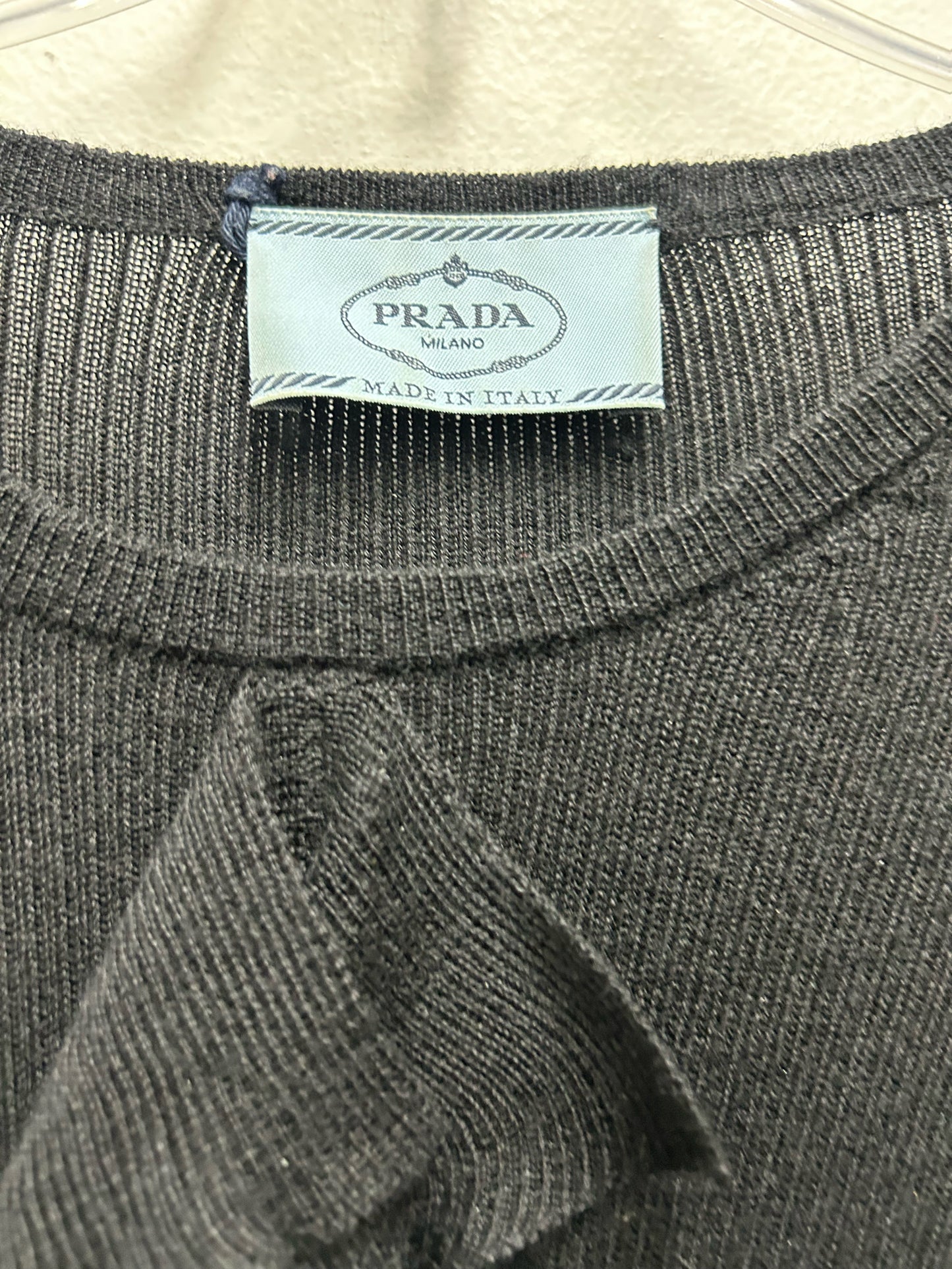 Prada Size Medium Black Sweater