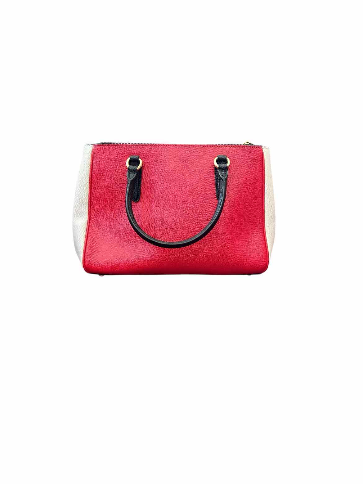 Coach Red & Ivory Satchel Handbag