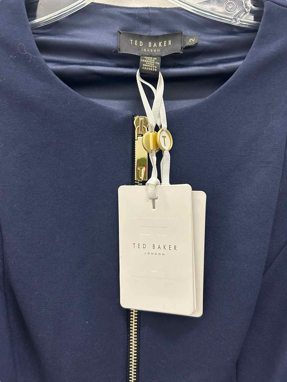 Ted Baker Size 6 Navy Dress