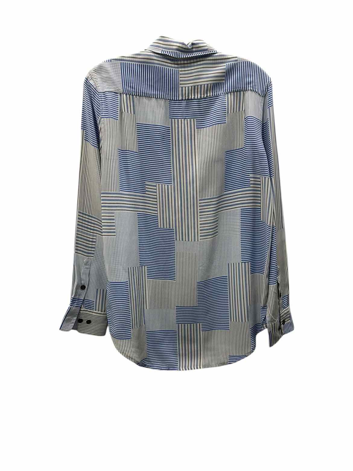 Equipment Size Small Blue & White Blouse