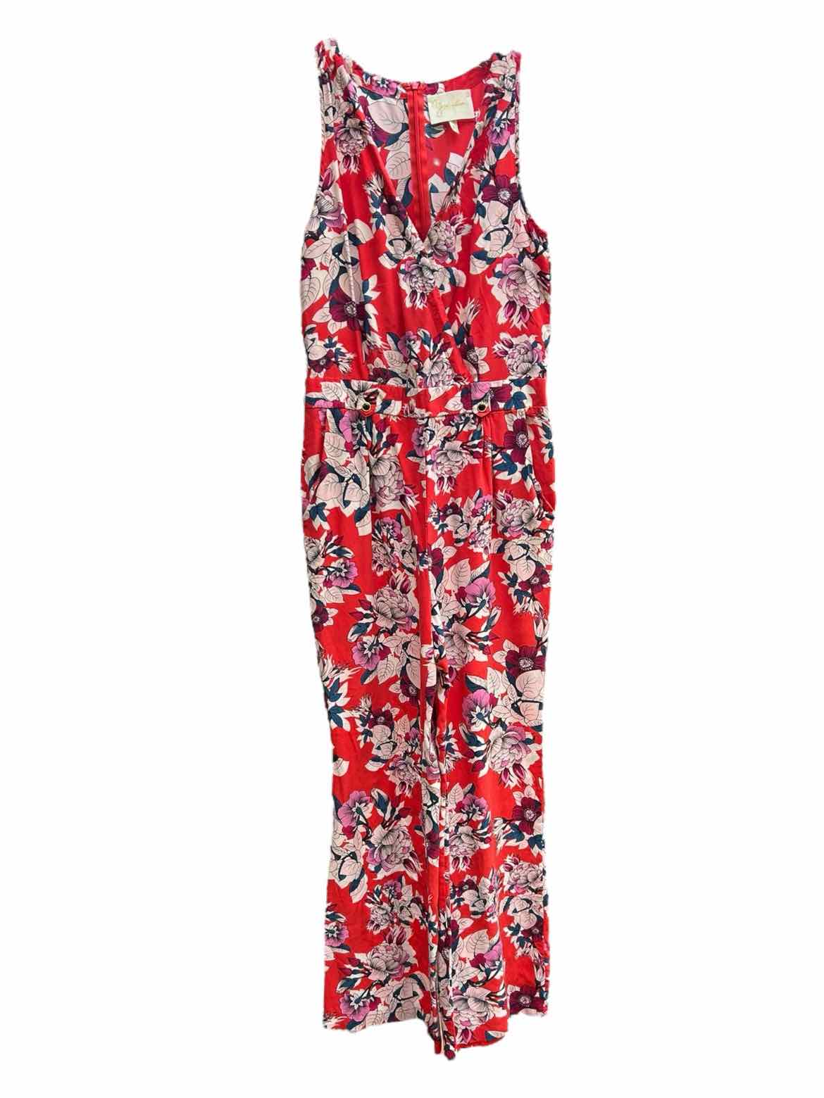 Yumi Kim Size X Small Red Print Jumpsuit