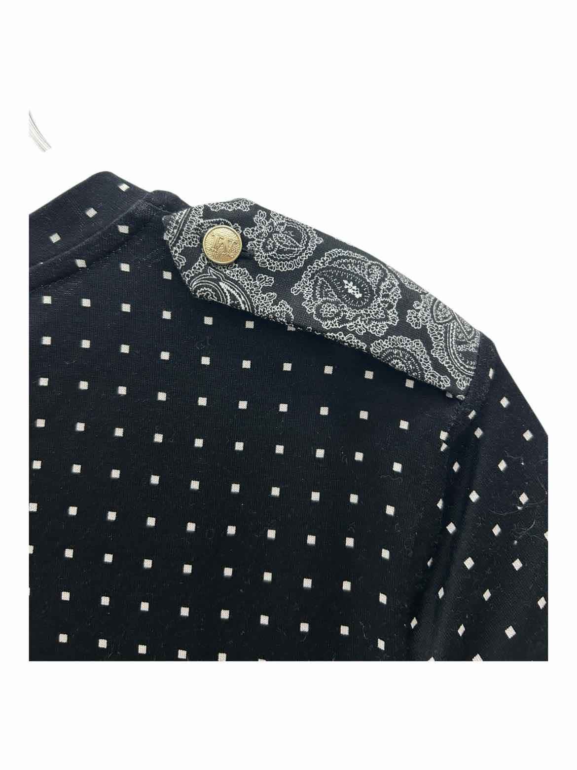 Max Mara Size X Small Black & White T-shirt