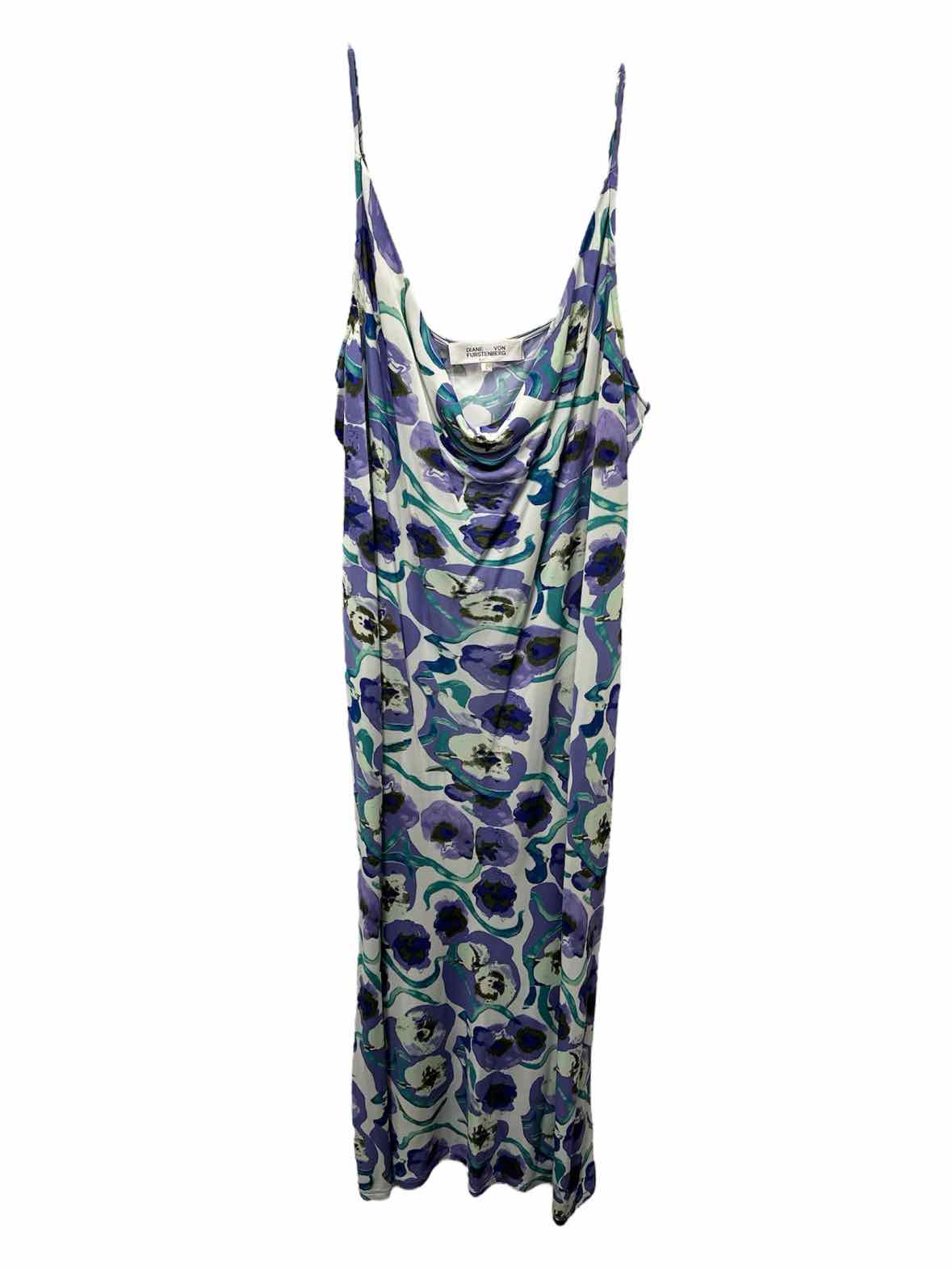 DVF Size Large White Print Dress