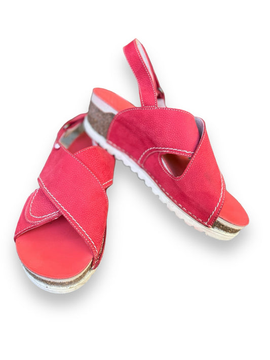 Shoe Size 8-8 1/2 On Foot Red Sandals