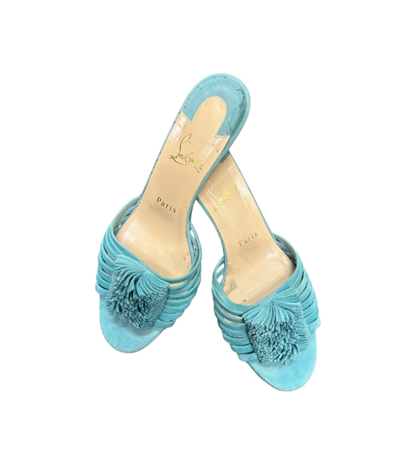 Christian Louboutin Shoe Size 8.5-9 lt blue Sandals