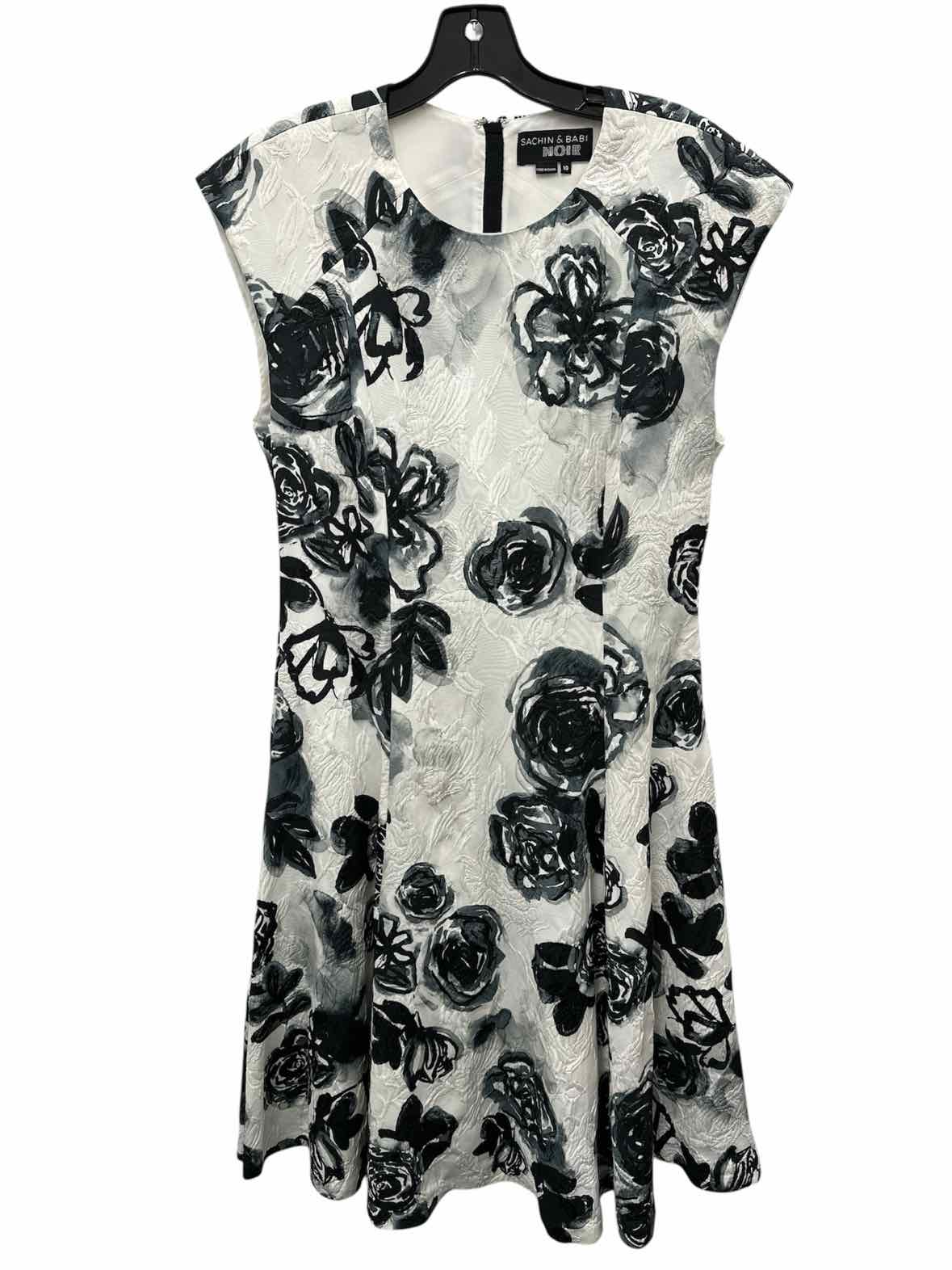 Sachin + Babi Size 10 White Print Dress