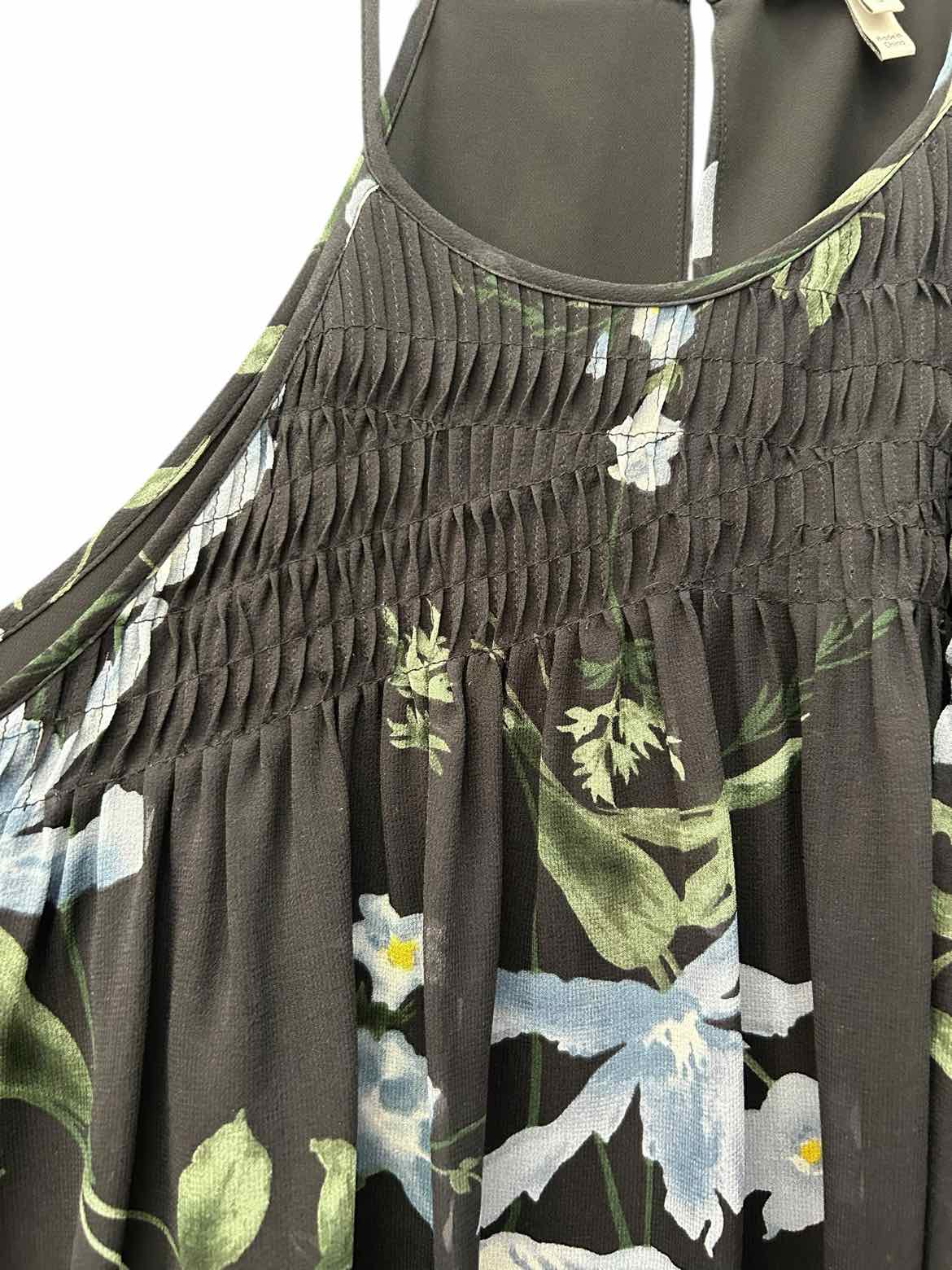 Joie Size Small Black & Blue Blouse