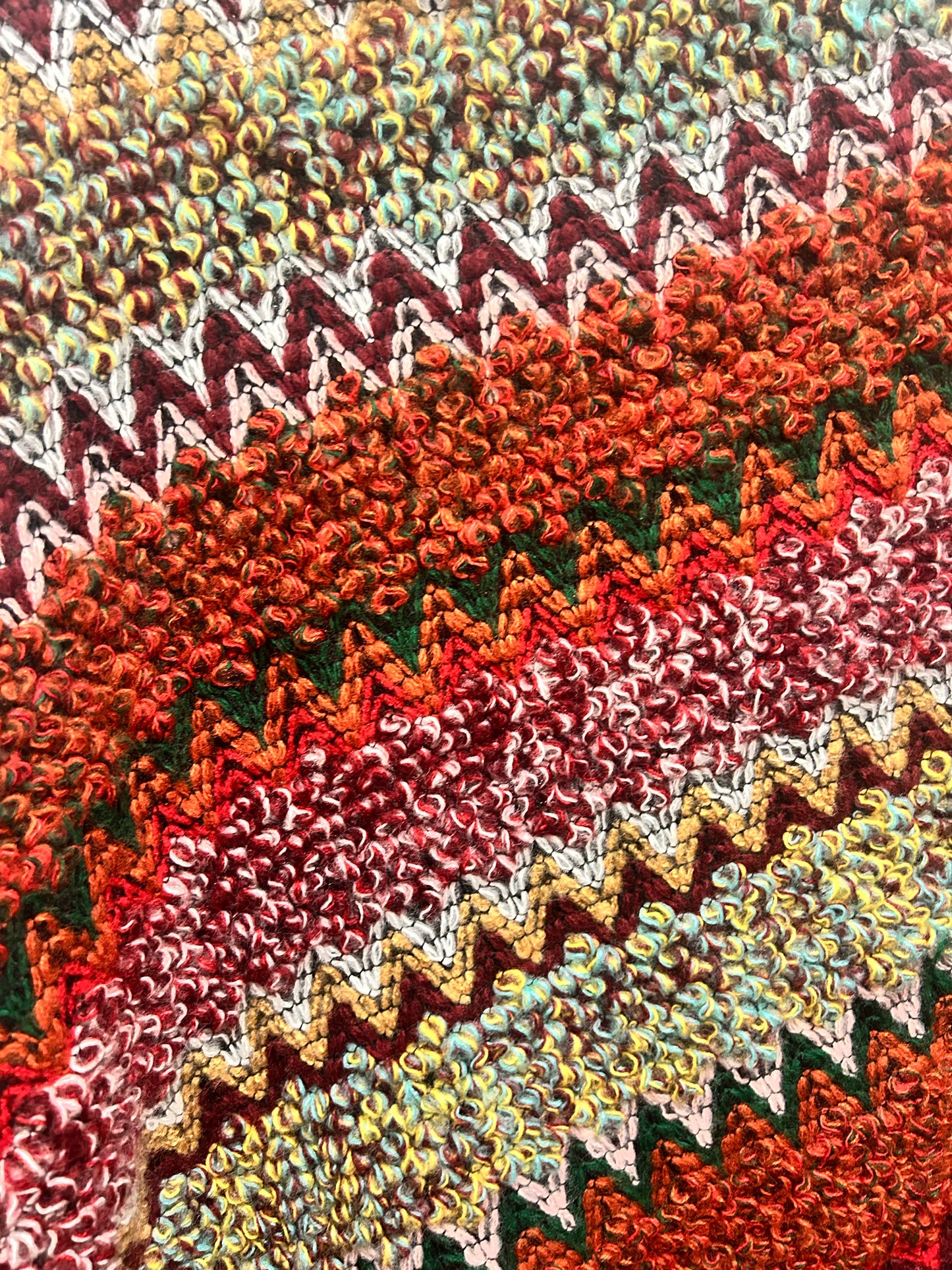 R Size O/S Red Striped Poncho