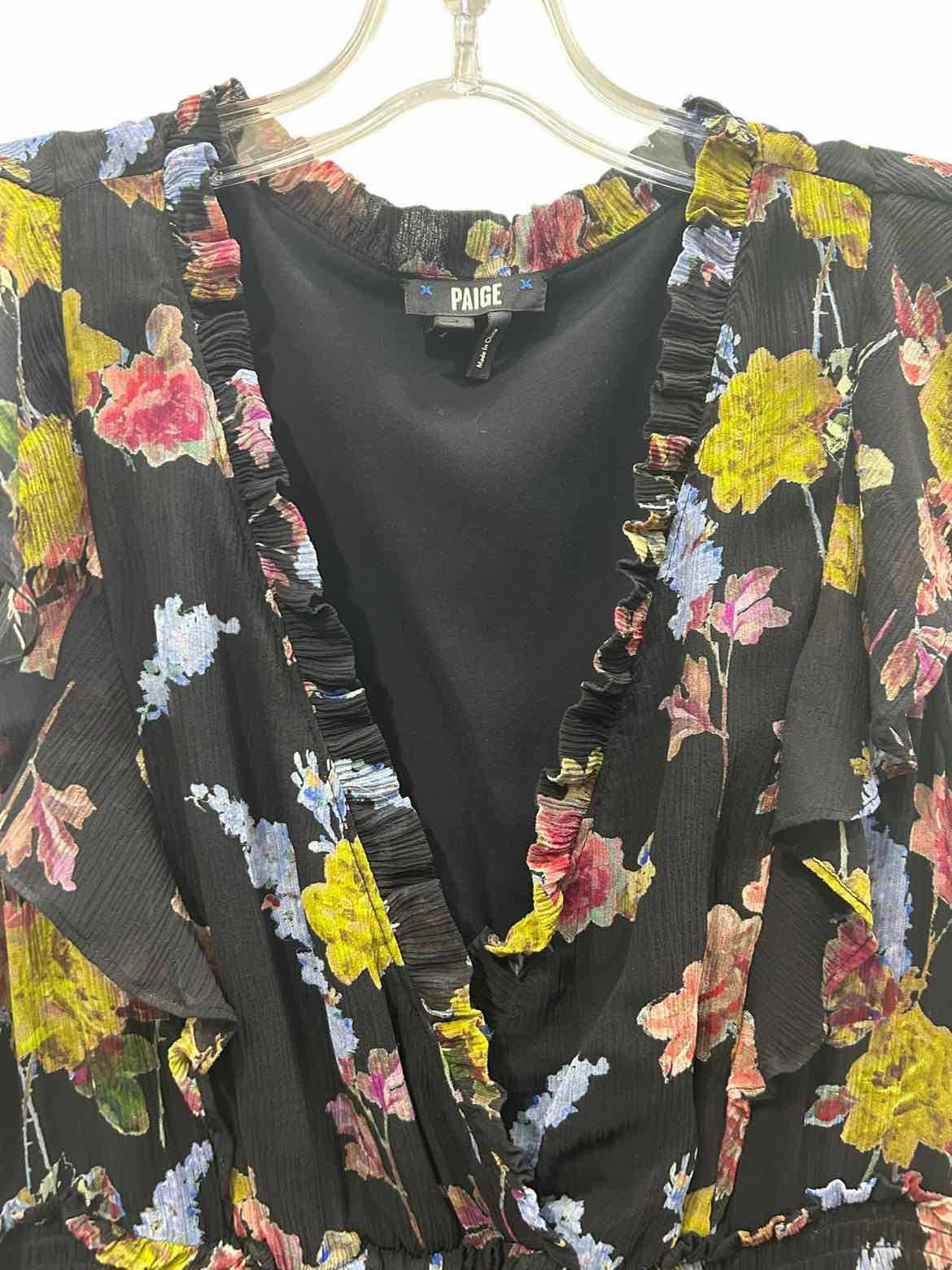 Paige Size Large Black Multi Dress
