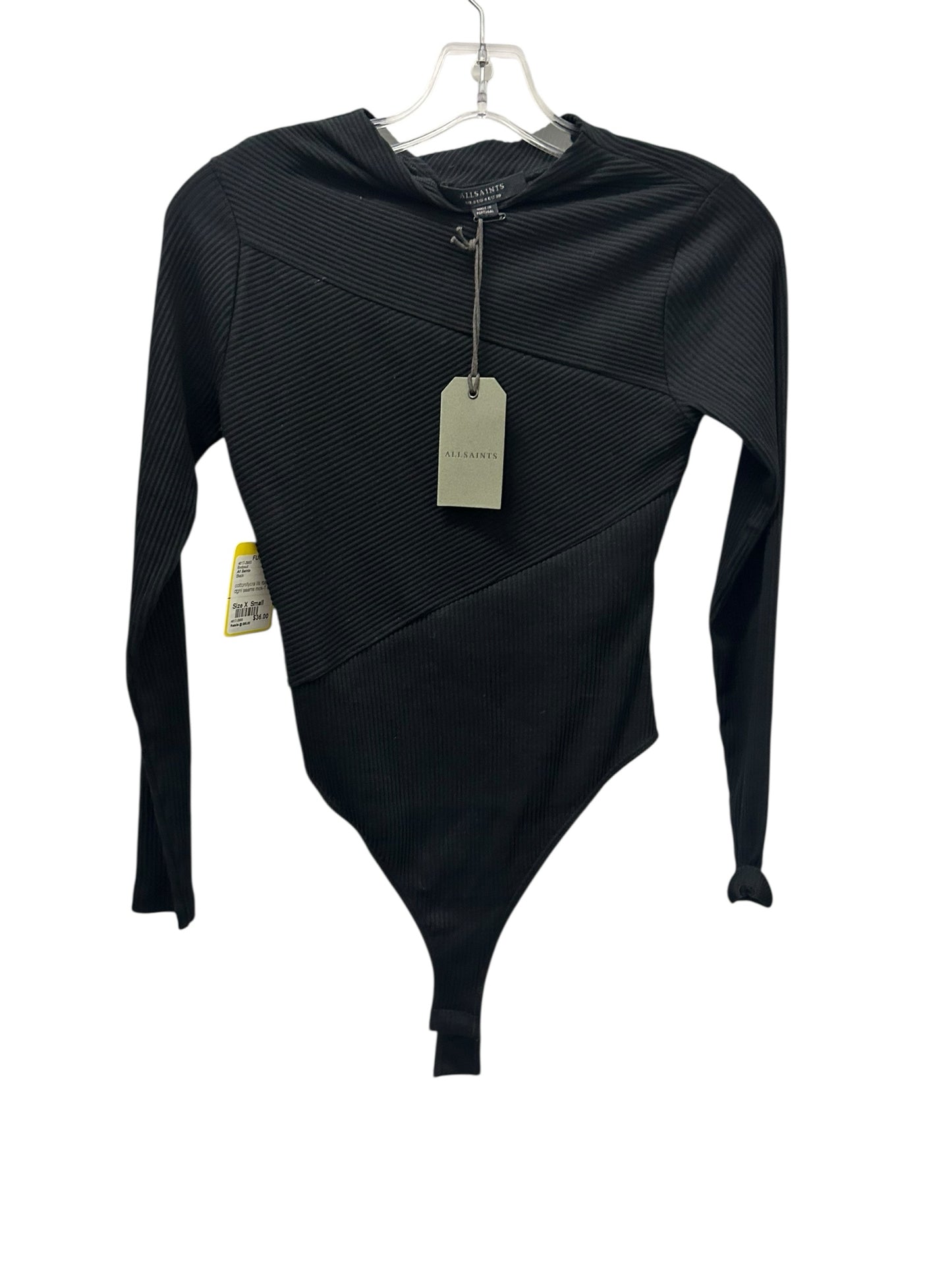 All Saints Size X Small Black Bodysuit