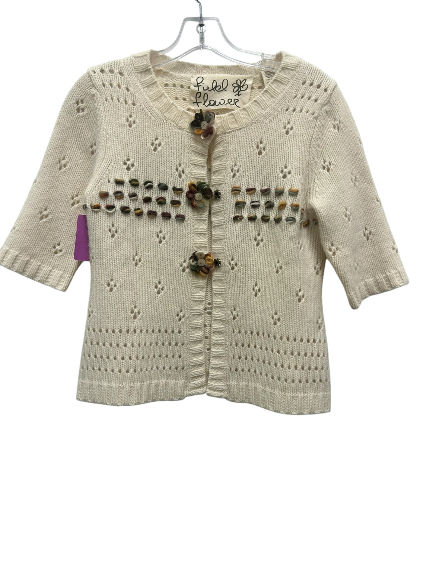 Field Flower Size Medium Ivory Sweater