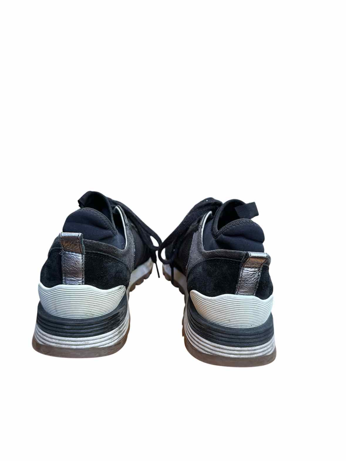 Brunello Cucinelli Shoe Size 8 Black & Silver Sneakers