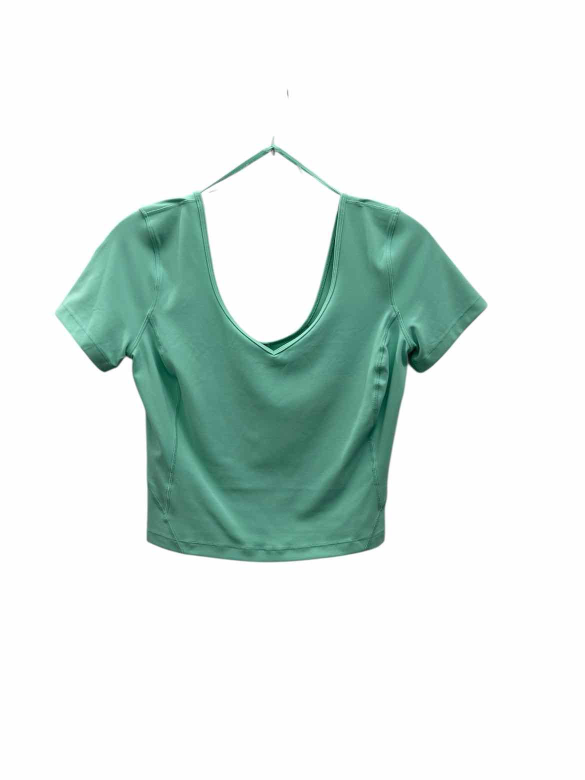 Lulu Lemon Size 4/6 Aqua T-shirt