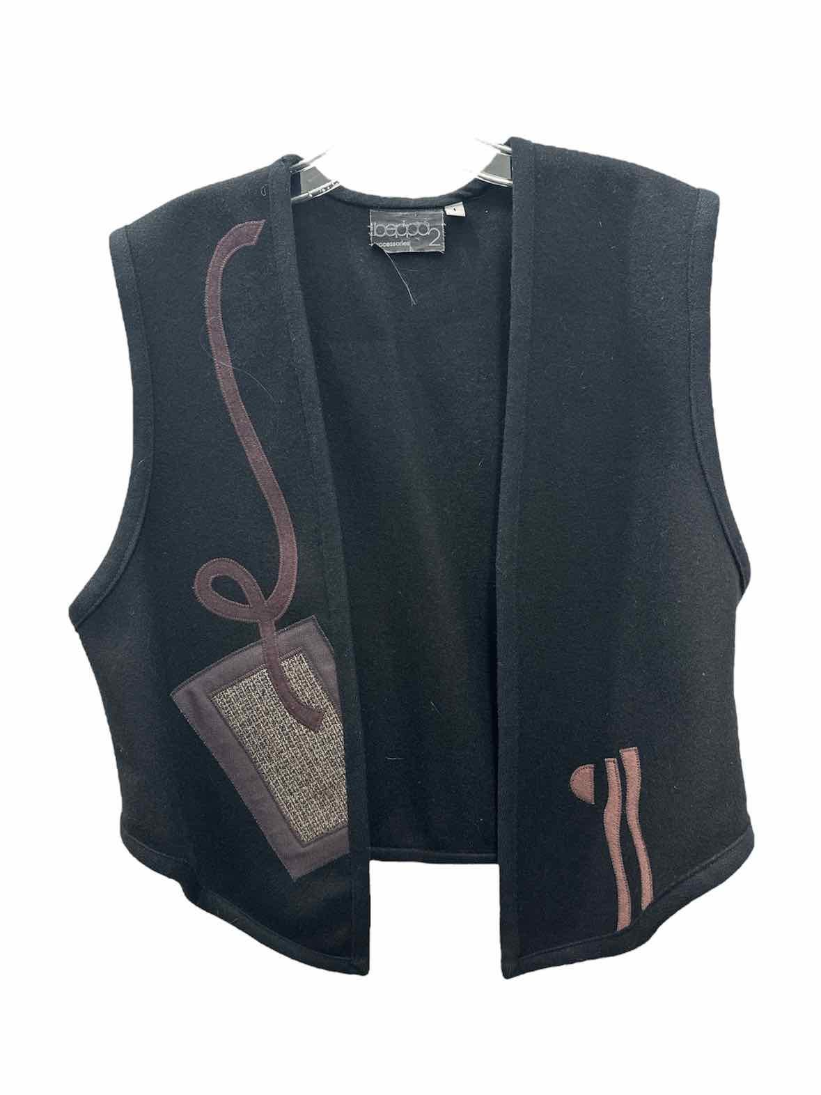Beppa Size Small Black & Brown Vest