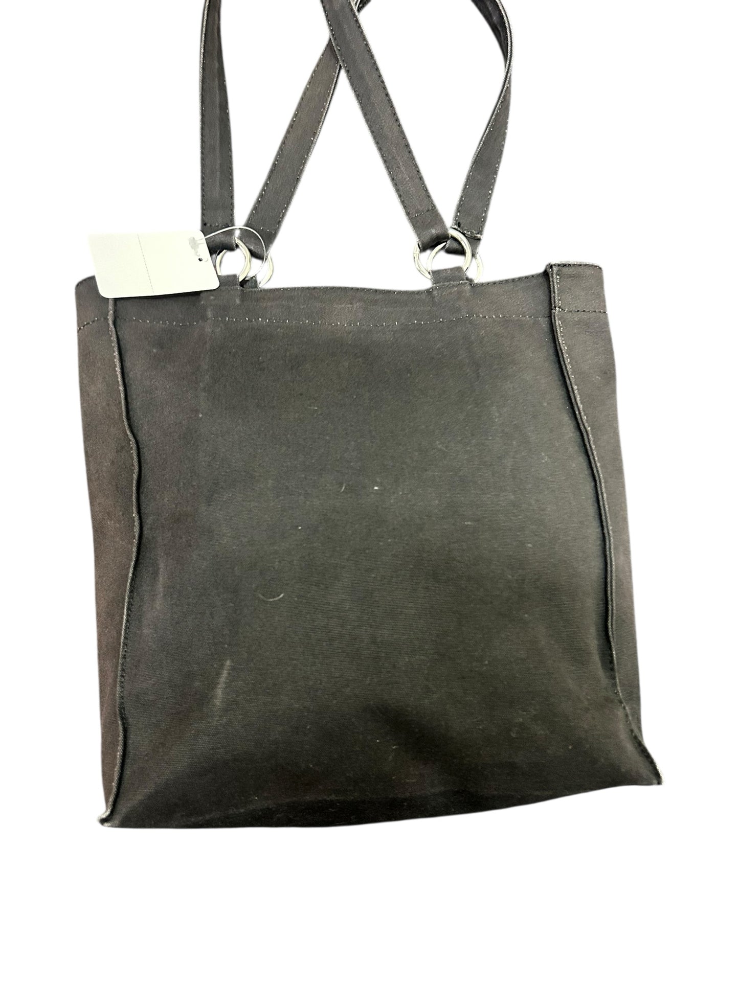 No Label Black Cotton Purse