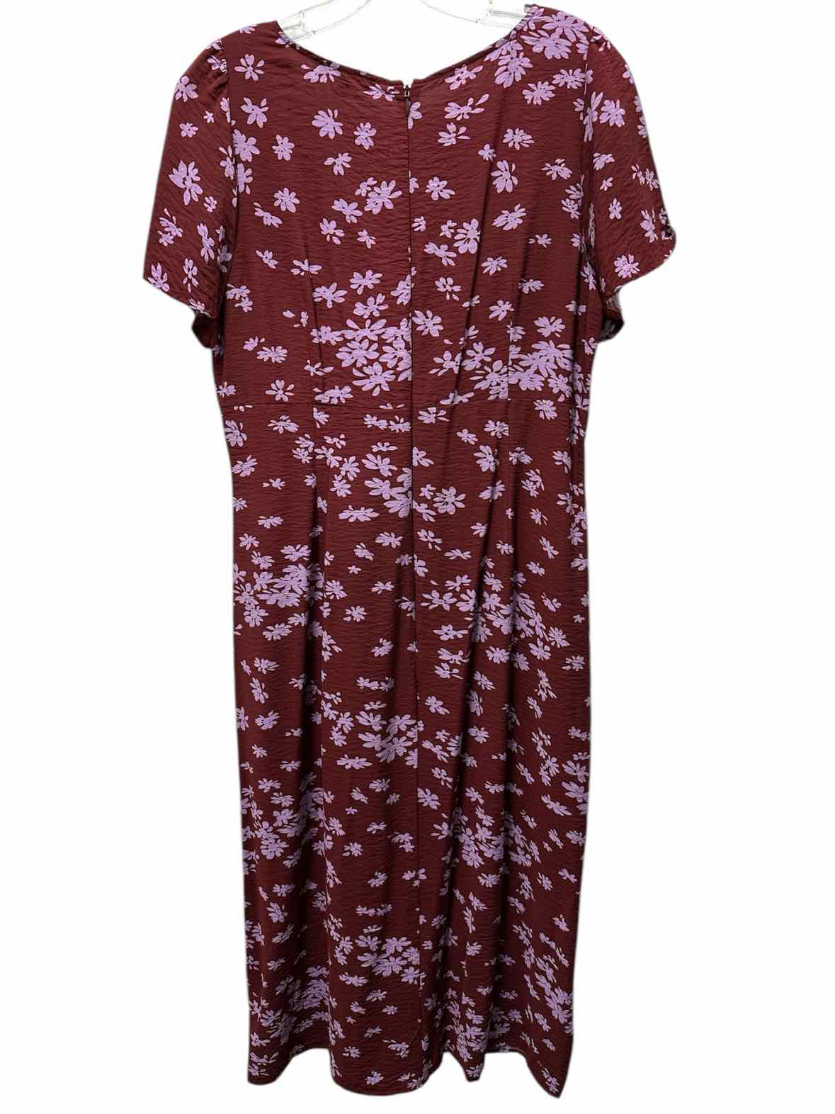 Madewell Size 10 Maroon Print Dress