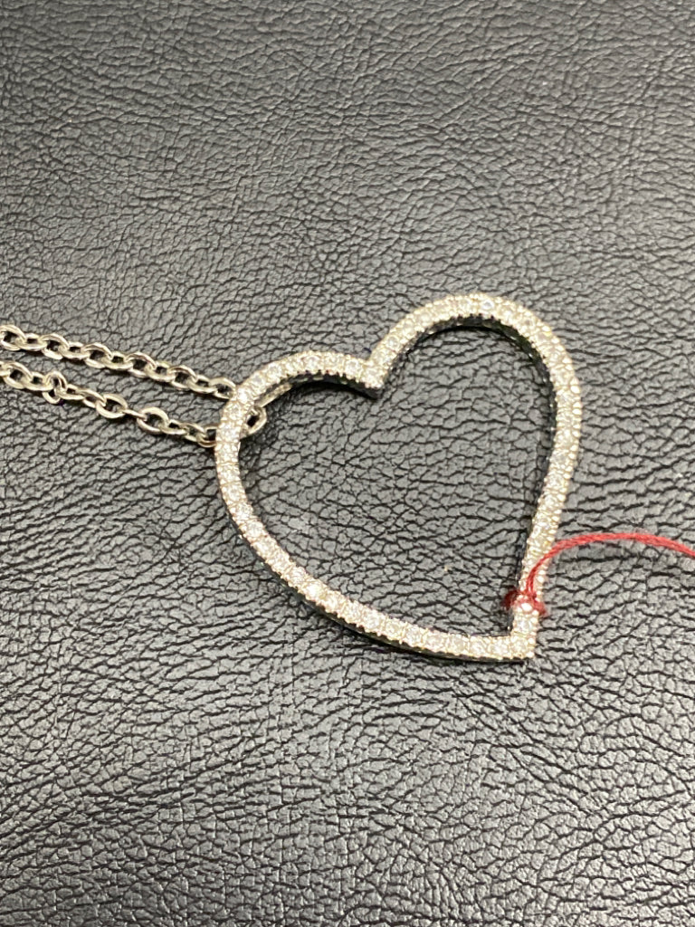 No Label rhinestone Heart Necklace