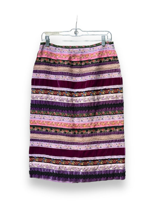 Size Medium Betsey Johnson Purple Striped Skirt