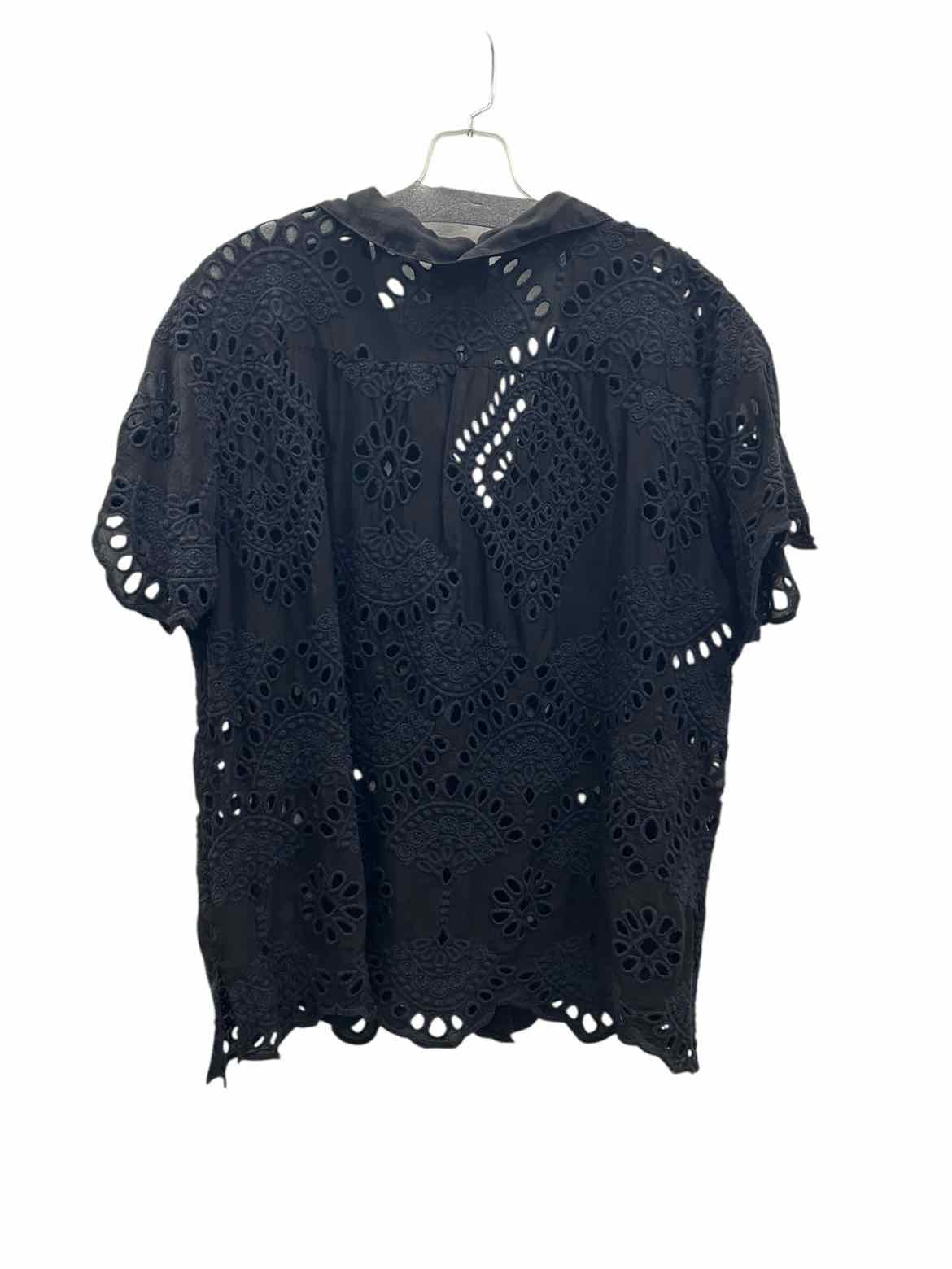 Johnny Was Size X large Black Blouse
