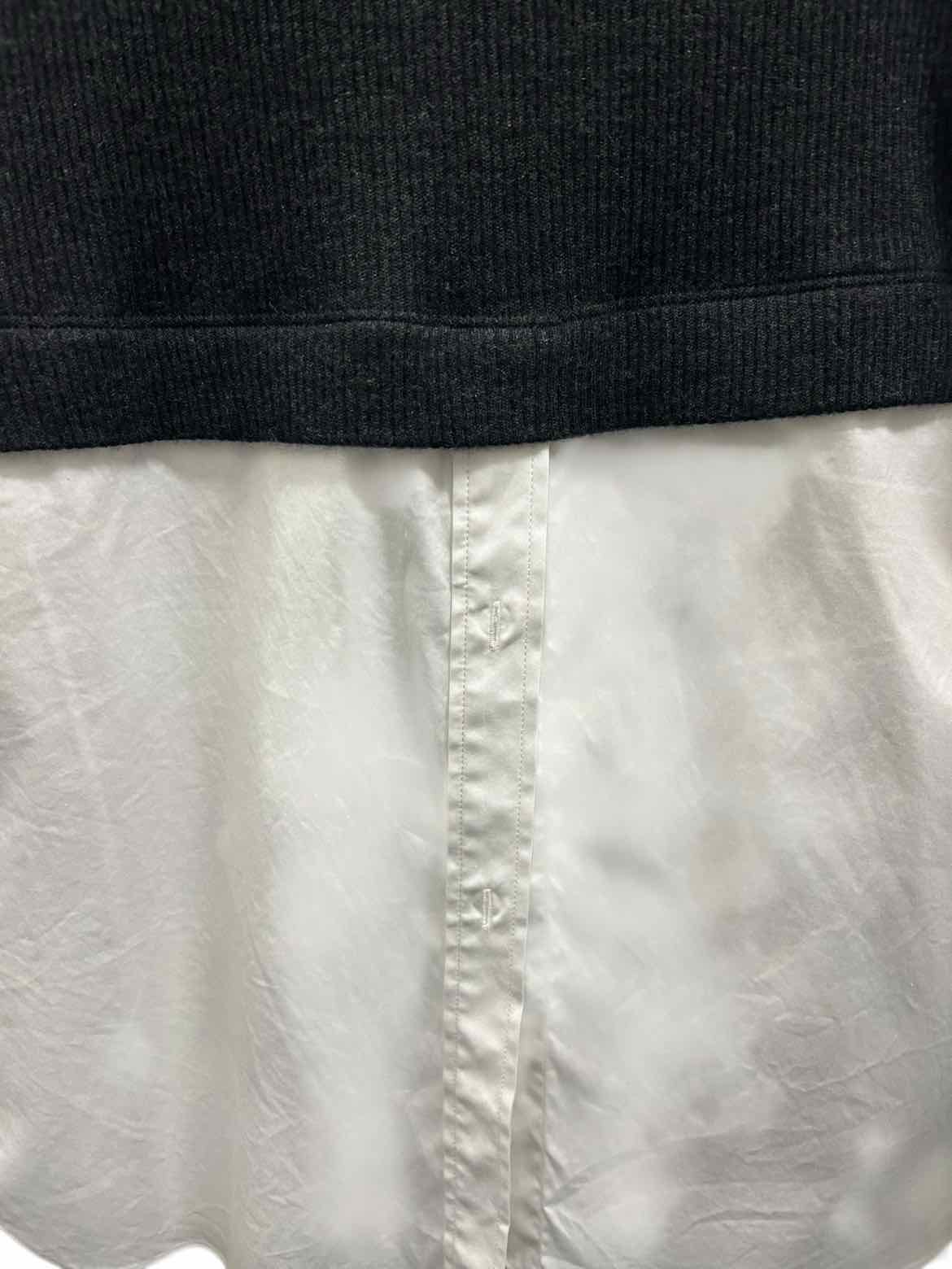 Theory Size Medium Gray & White Sweater
