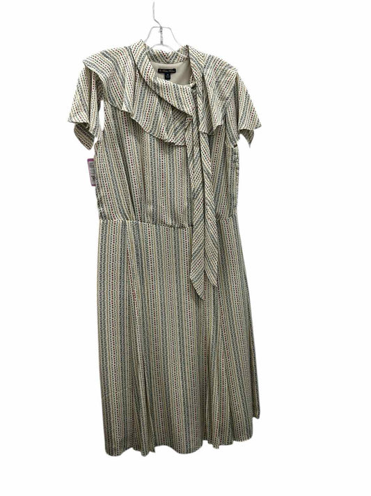 Brooks Brothers Size 10 Cream Print Dress