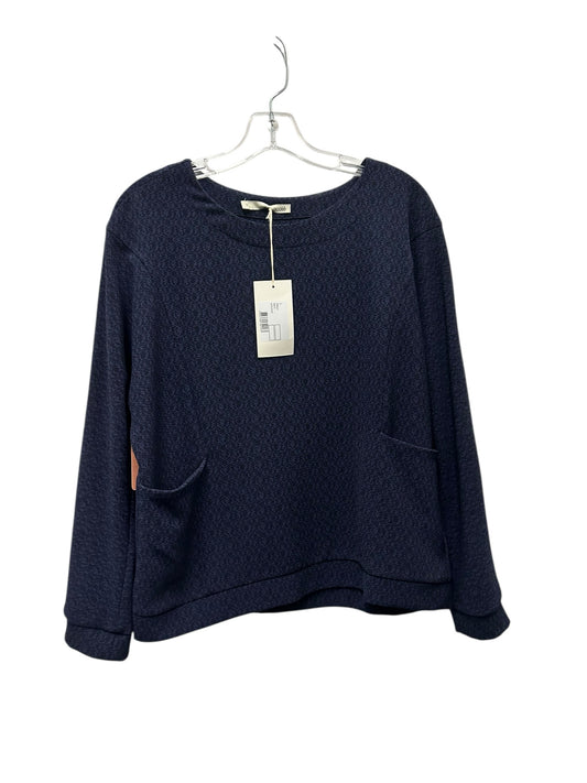 Acote' Size Small Navy & Black Blouse