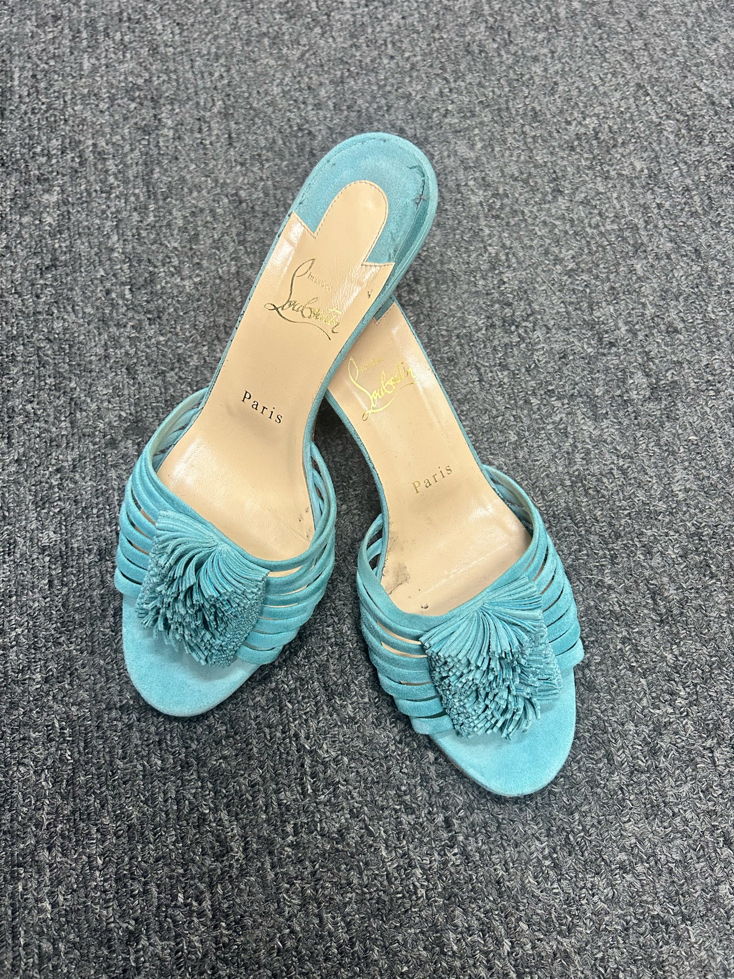 Christian Louboutin Shoe Size 8.5-9 lt blue Sandals