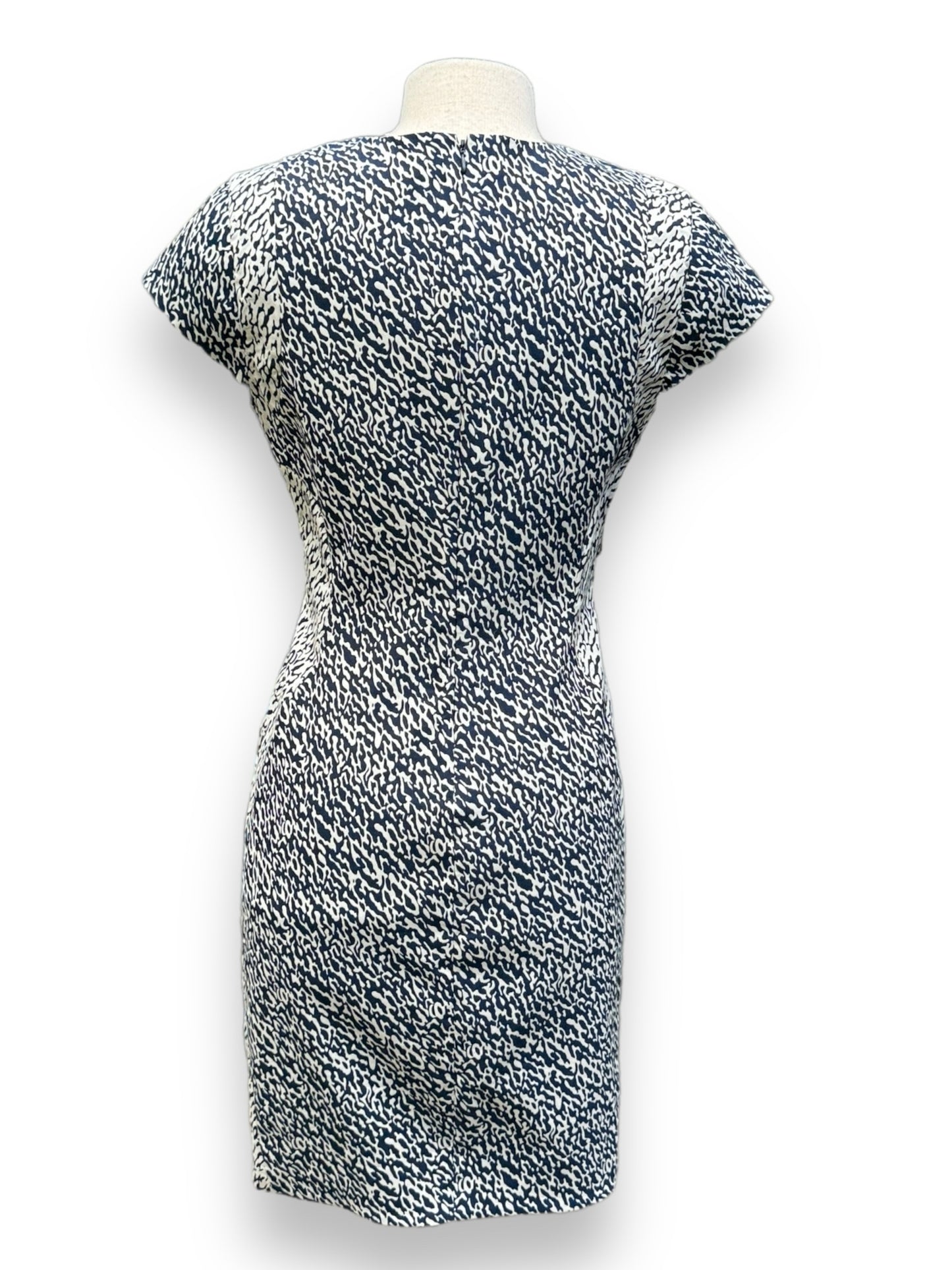 DVF Size 10 Navy & White Dress