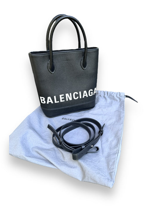 Balenciaga Black & White Leaf Handbag